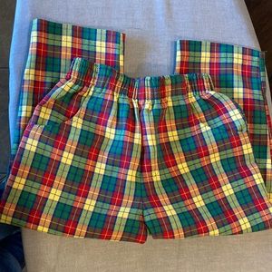 Kelly kids plaid pocketed, elastic waist pants. Size 2